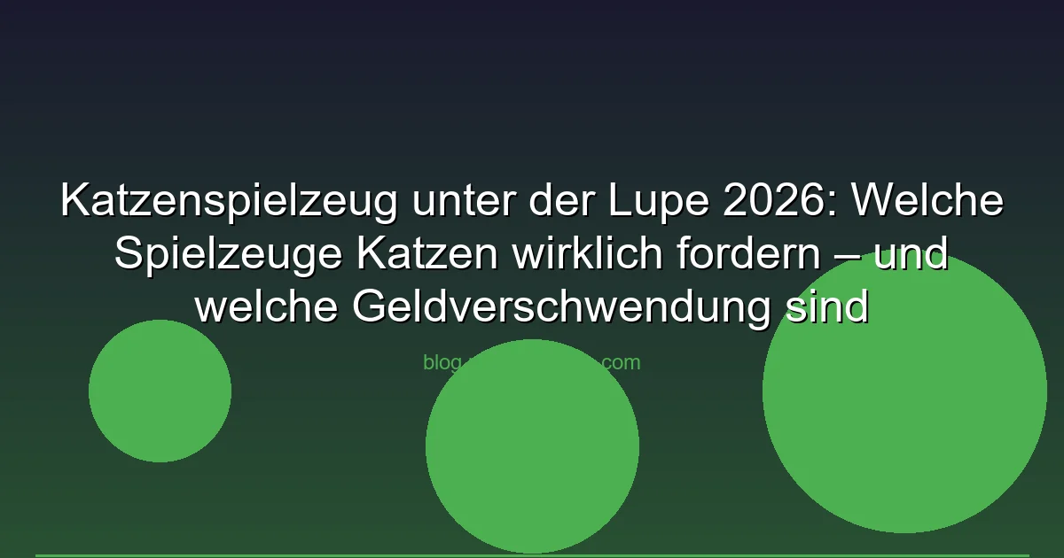 Katzenspielzeug unter der Lupe 2026: Welche Spielzeuge…