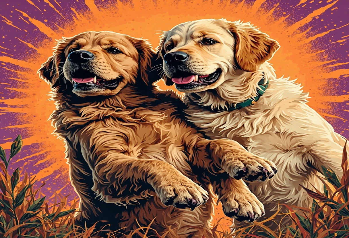 Labrador und Golden Retriever als Familienhunde